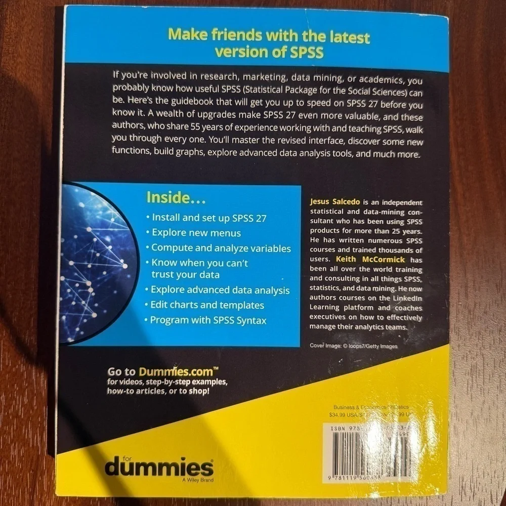 Excellent condition SPSS Statistics for Dummies - Picture 2 of 2